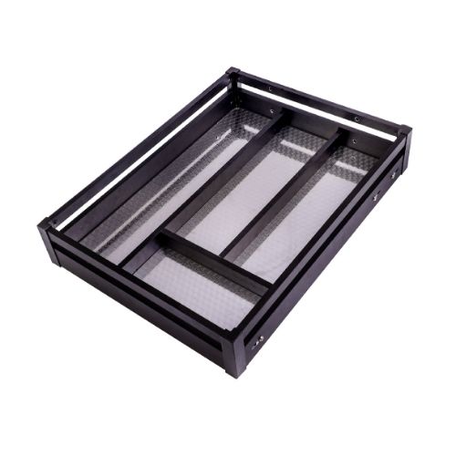 MATTE GREY CUTLERY BASKET - 4"