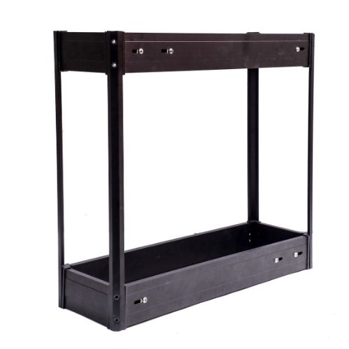 MATTE GREY BOTTLE PULLOUT 2 SHELF (WITH UNDER MOUNT QUADRO)
