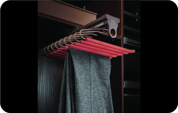 SOFT CLOSE MOCHA V-SHAPE RACK
