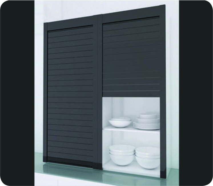 ROLLING SHUTTER PVC (BLACK FINISH)