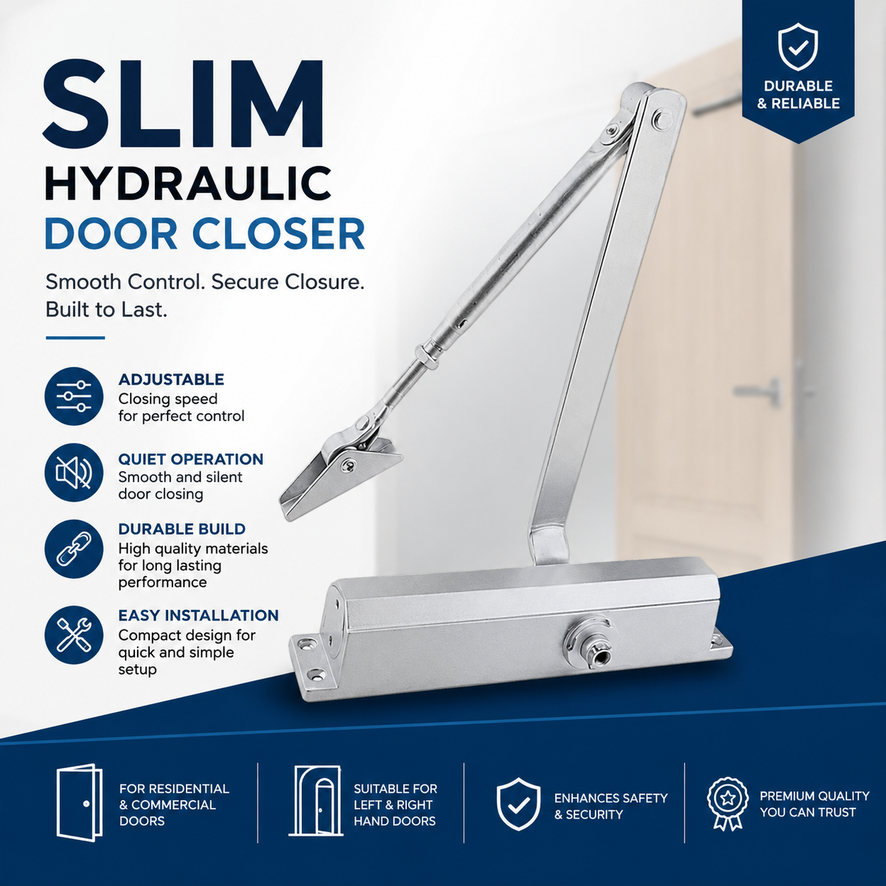 SLIM HYDRAULIC DOOR CLOSER