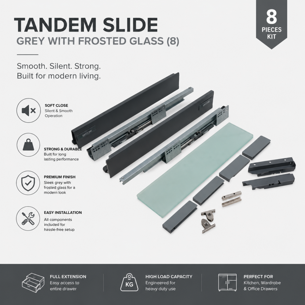 Tandem Slide Grey With Frosted Glass (8)