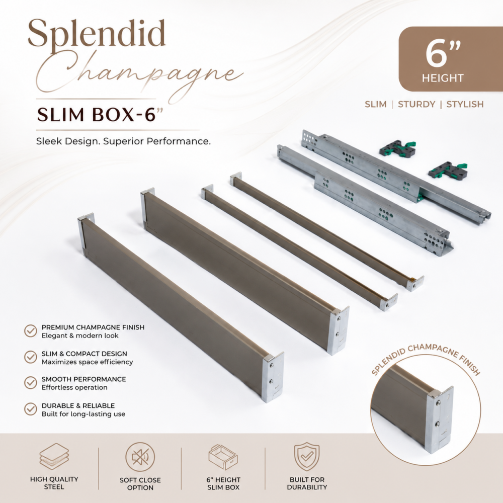 Splendid Champagne Slim Box-6”