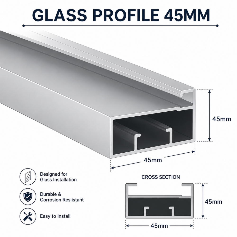 GLASS PROFILE 45MM