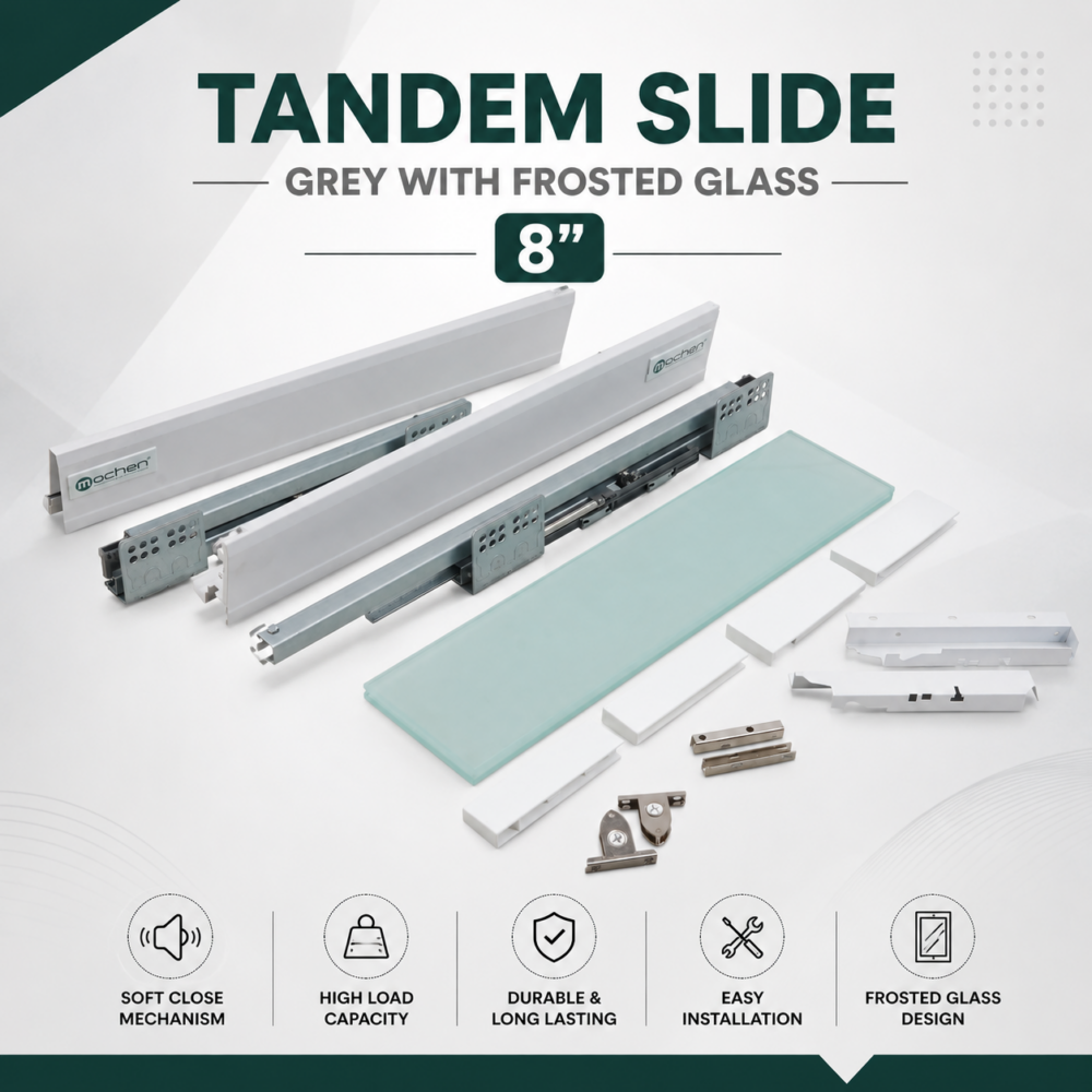 TANDEM SLIDE WHITE WITH FROSTED GLASS 8