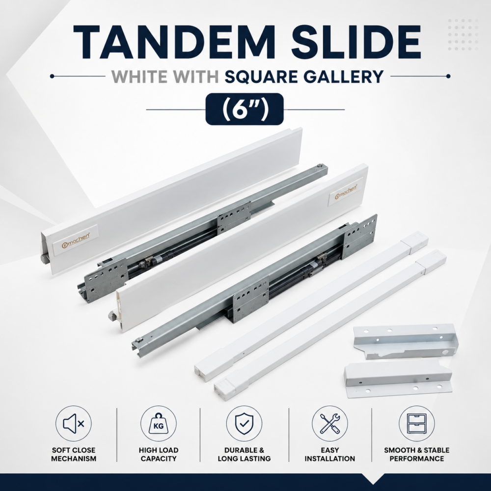 TANDEM SLIDE WHITE WITH SQUARE GALLERY (6")