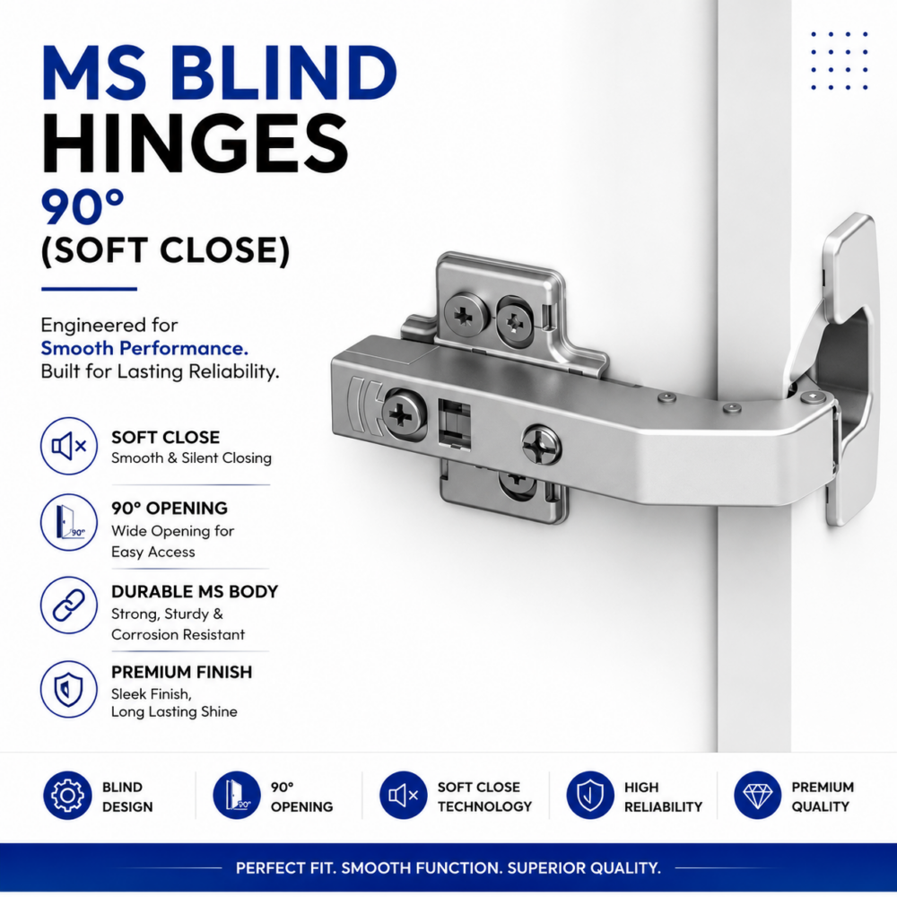 MS BLIND HINGES 90° (SOFT CLOSE)