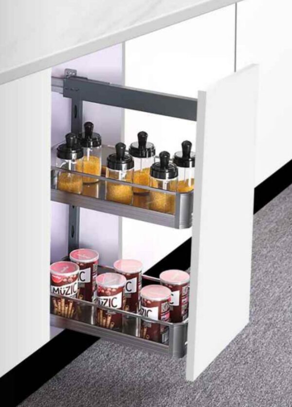 SIDE MOUNTING PULLOUT PREMIUM GREY BIDDING (FRAME WITH SOFTCLOSE QUADRO)