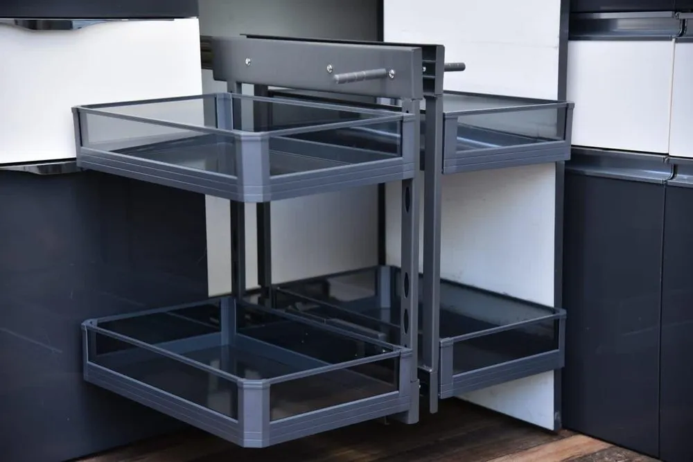 Grey Glass Universal Magic Corner (Soft Close)
