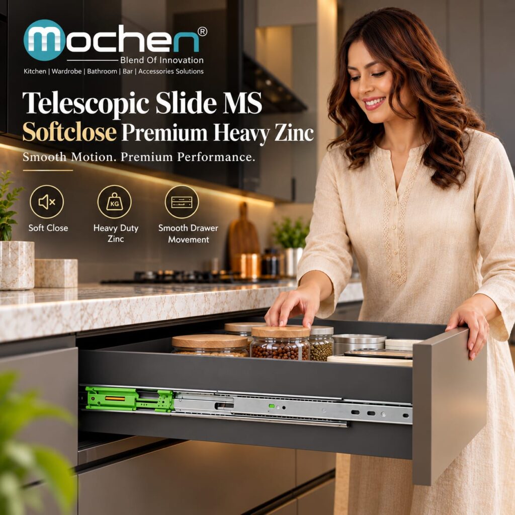 Telescopic Slide MS Soft Close Premium Heavy Zinc – Smooth, Silent & Strong