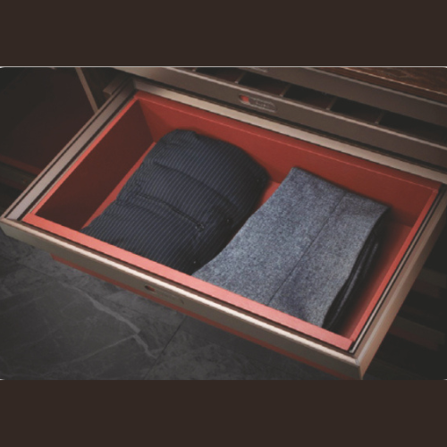 SOFT CLOSE MOCHA LEATHER BASKET