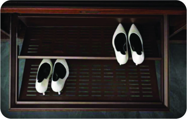 SOFT CLOSE MOCHA SHOES RACK