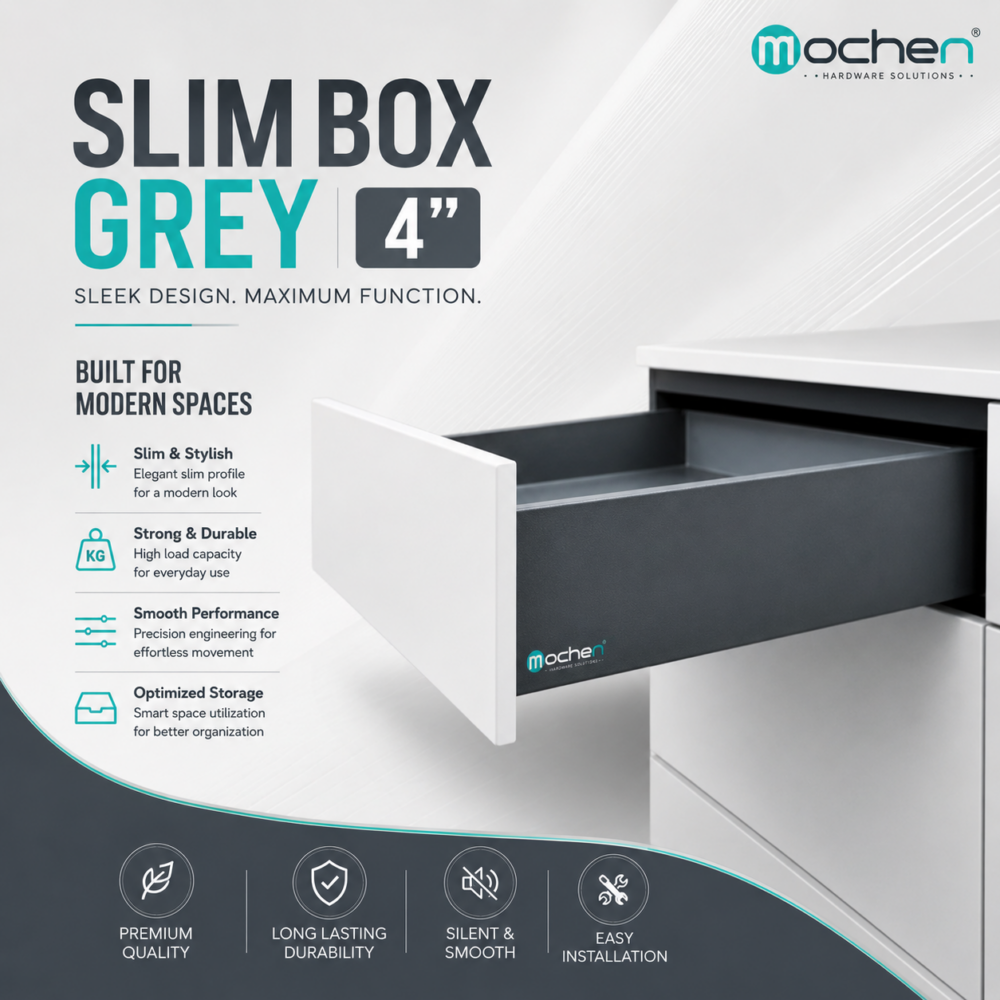 SLIM BOX GREY (4")