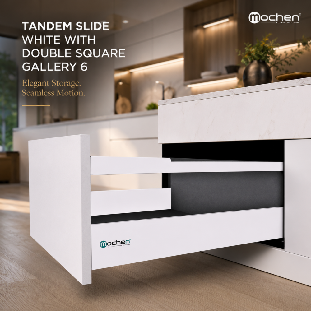 TANDEM SLIDE WHITE WITH SQUARE GALLERY (6″)