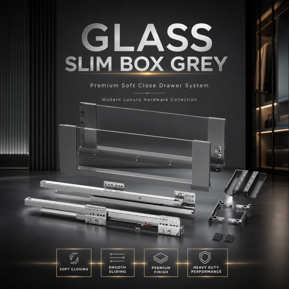 GLASS SLIM BOX GREY (6")