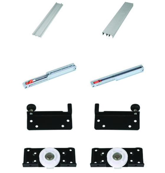 DOUBLE TRACK ROLLER SOFT CLOSE (BLACK)