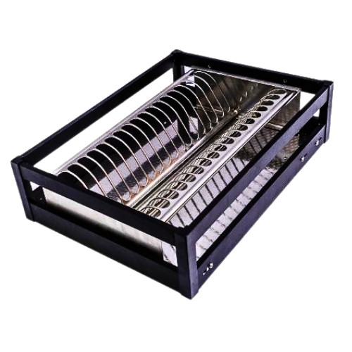 MATTE GREY PLATE BASKET 6"