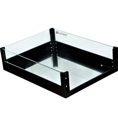 MATTEE BLACK GLASS WARDROBE BASKET - 6"