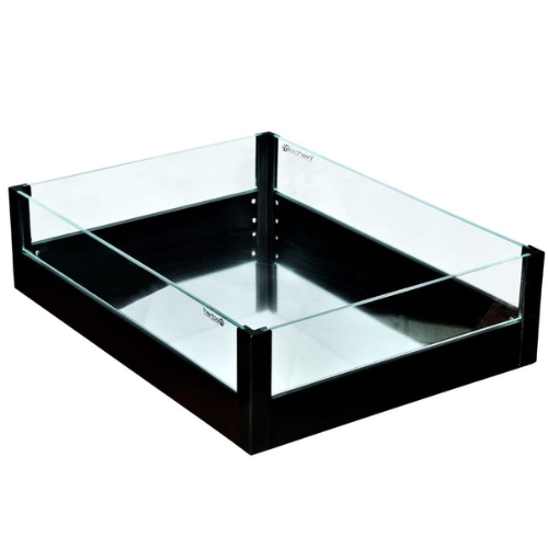 MATTEE BLACK GLASS BASKET - 6"