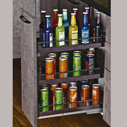 GLASS BOTTLE PULLOUT (WITH UNDER MOUNT QUADRO)