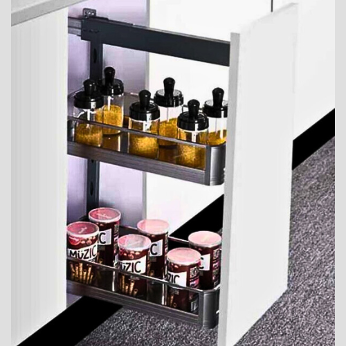 SIDE MOUNTING PULLOUT PREMIUM GREY BIDDING (FRAME WITH SOFTCLOSE QUADRO)