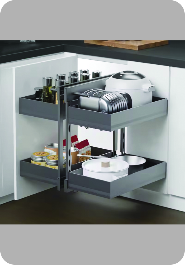 PREMIUM ALUMINIUM UNIVERSAL MAGIC CORNER (SOFTCLOSE)