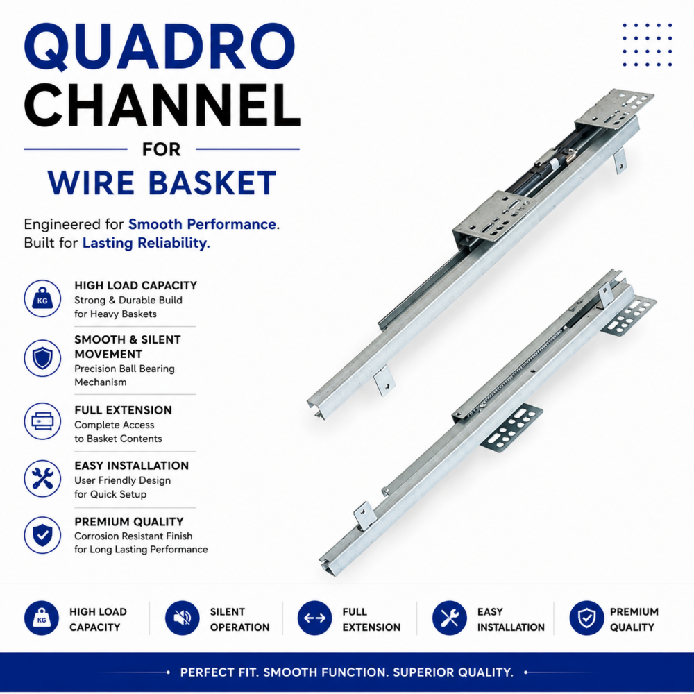 QUADRO CHANNEL FOR WIRE BASKET