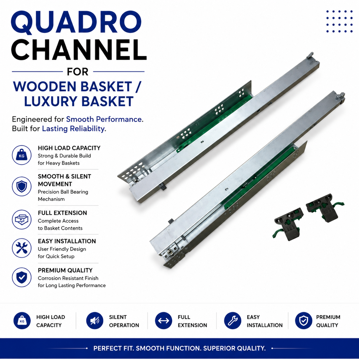 QUADRO CHANNEL FOR WOODEN BASKET / LUXURY BASKET