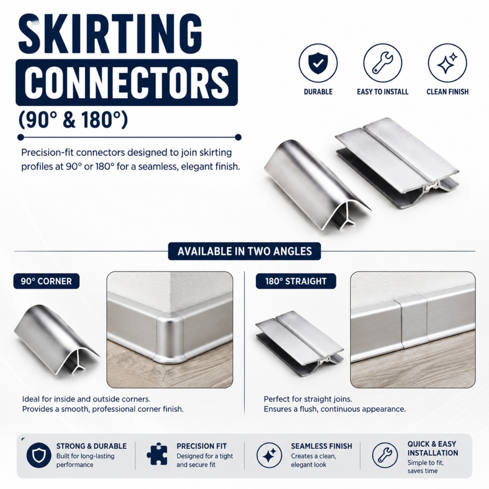 SKIRTING CONNECTORS (90° & 180°)
