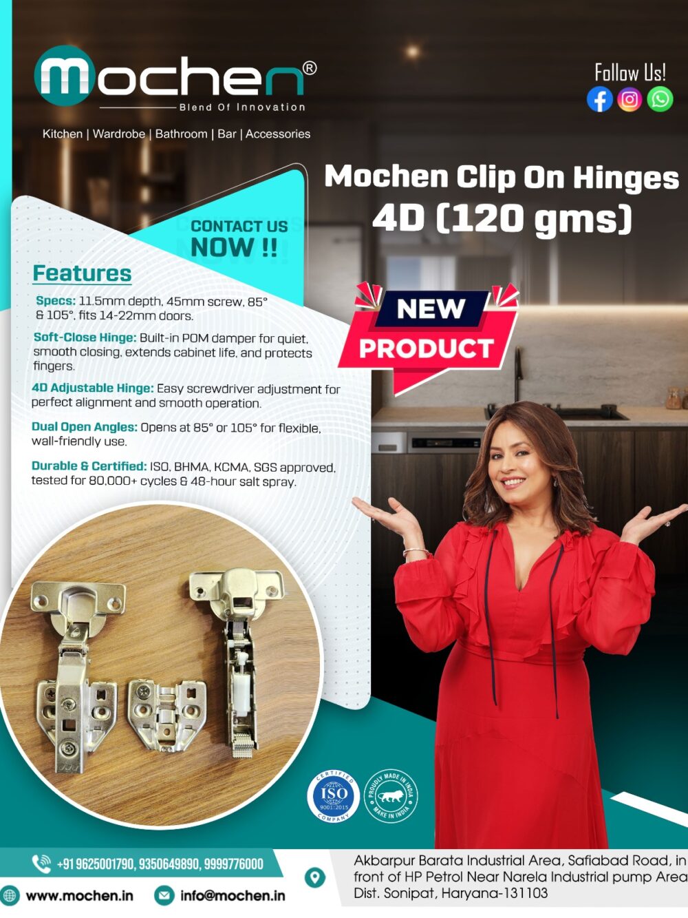 Mochen Clip on Hinges 4D (240 GMS )