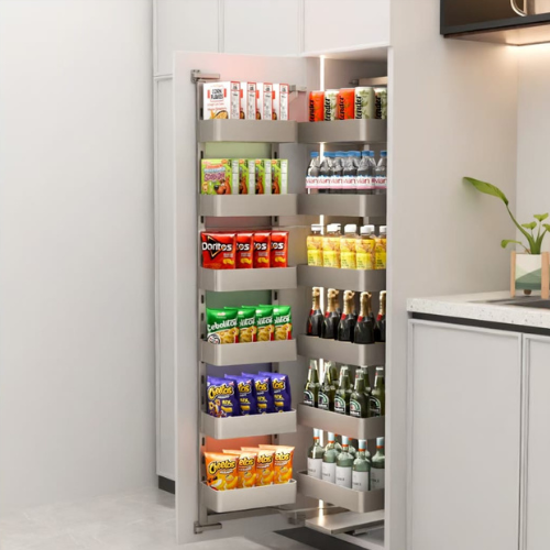 Premium Mattee Champagne Pantry (Soft Close Frame )