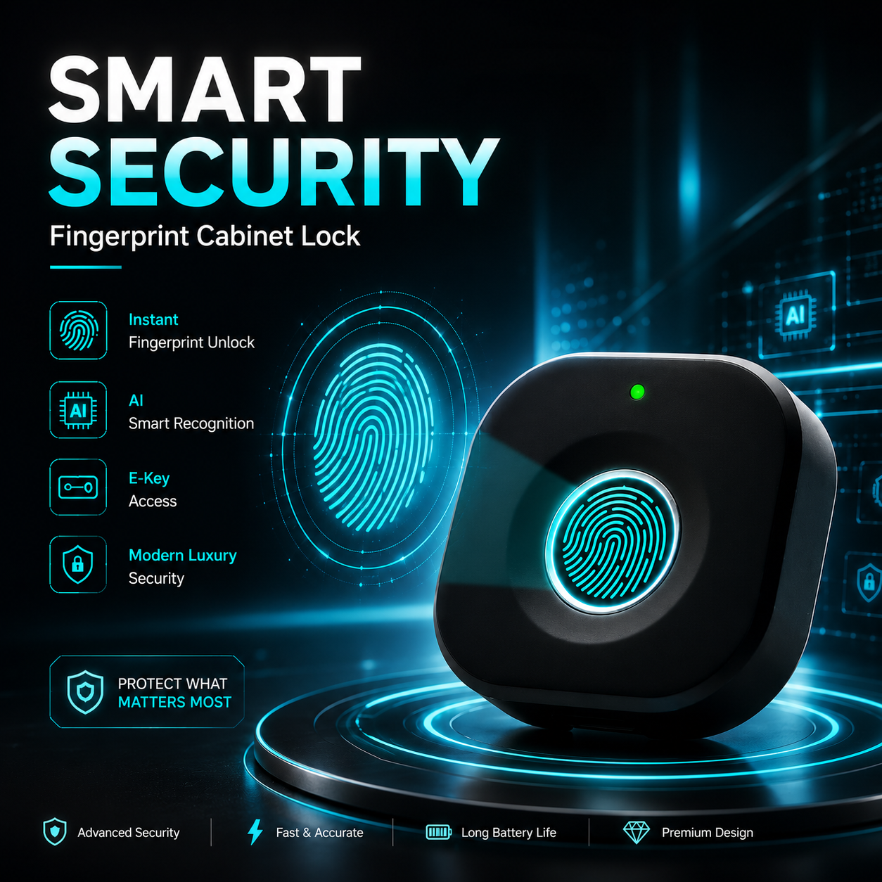 FINGERPRINT CABINET LOCK