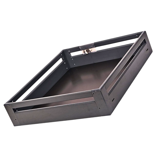 MATTE GREY PLAIN BASKET - 4"