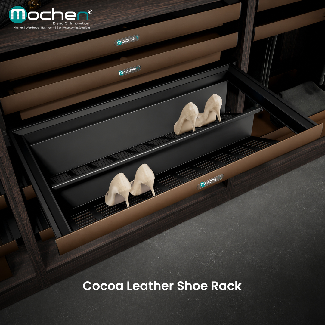 Cocoa Leather Shoe Rack