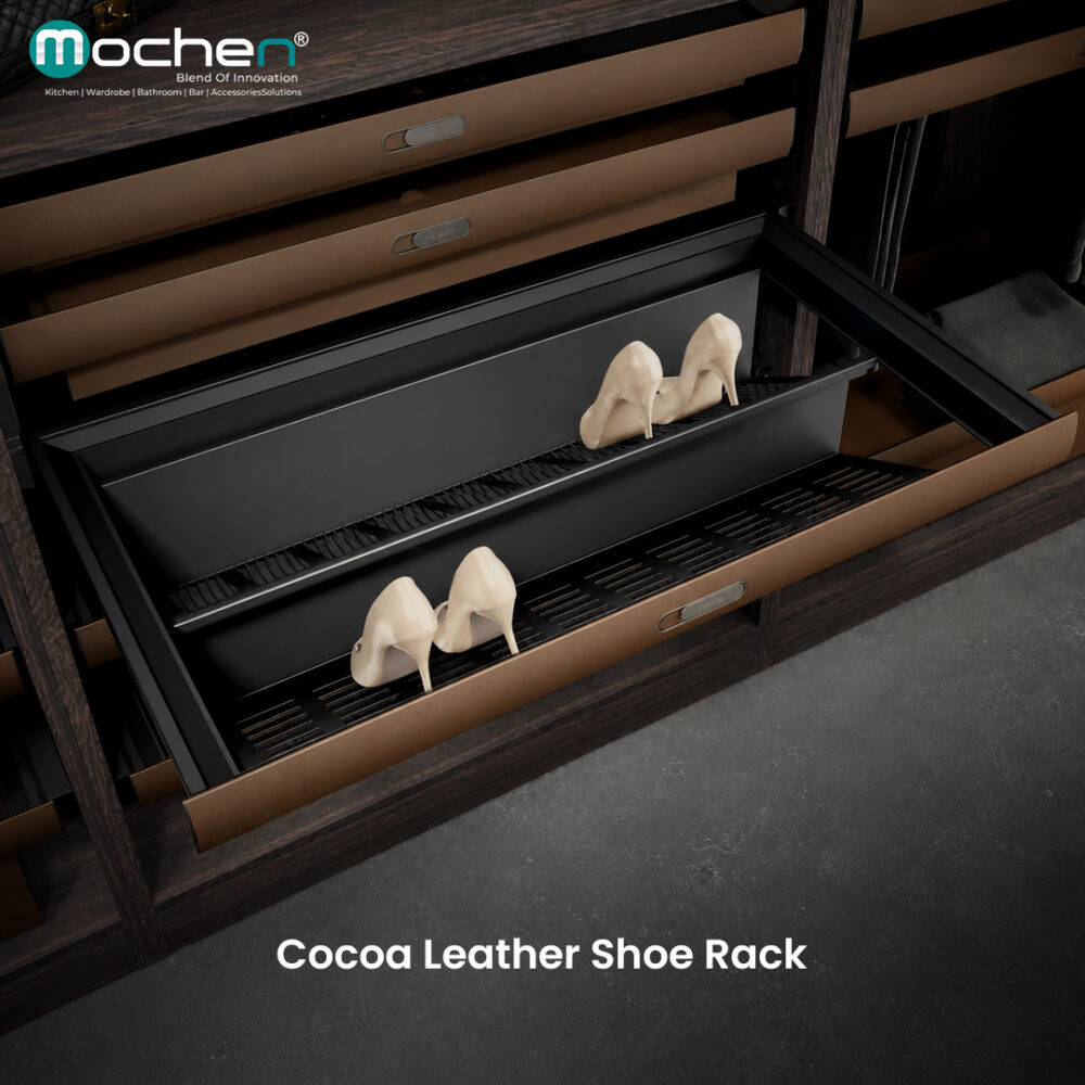Cocoa Leather Shoe Rack