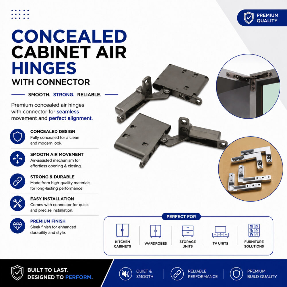 Concealed Cabinet Air Hinges With Connector