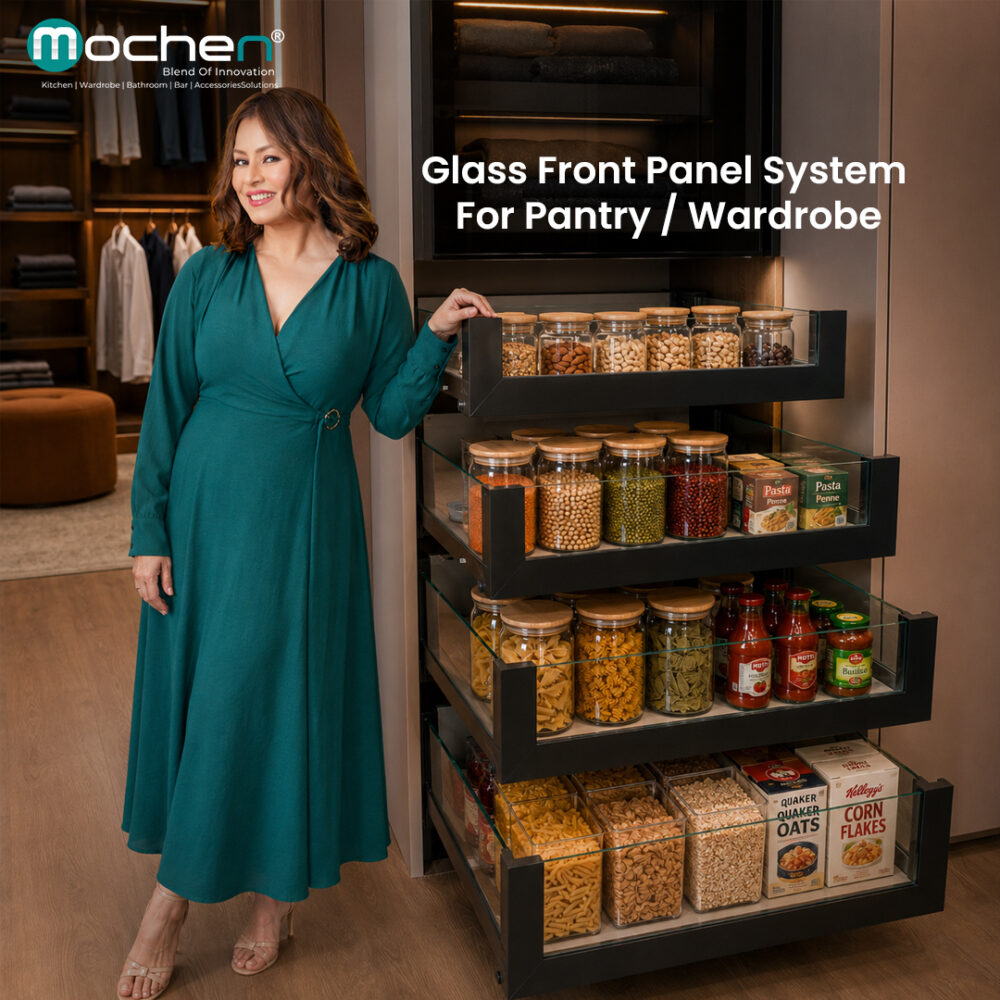 Glass Front Panel System  For Pantry / Wardrobe